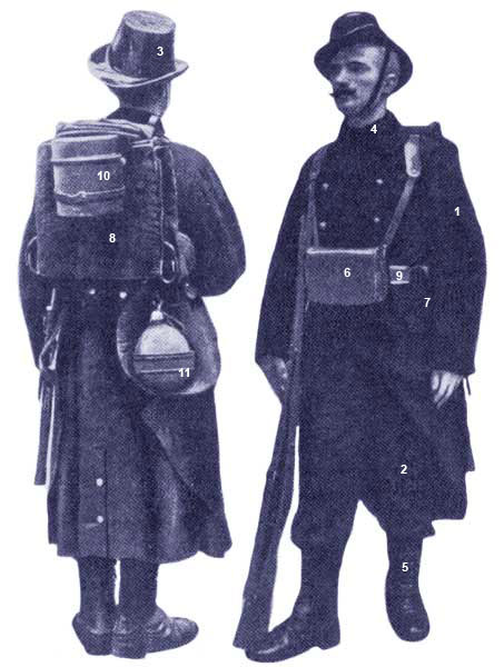 Униформа бельгийских егерей и карабинеров 1914 года