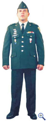 Единая униформа старших офицеров колумбийской армии №3 для холодной погоды