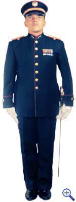 Парадная униформа №2 младших офицеров колумбийской армии для холодной погоды