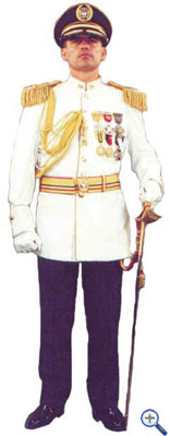 Парадная униформа №1 генералов колумбийской армии для теплой погоды