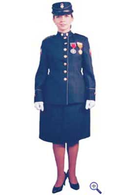 Парадная униформа унтер-офицеров - женщин армии Колумбии №1 для холодной погоды