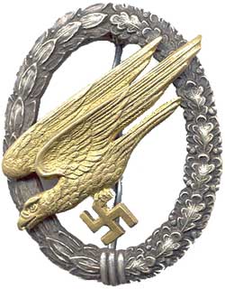 нагрудный знак парашютиста люфтваффе