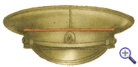 Офицерская фуражка русской армейской кавалерии, 1908 год.