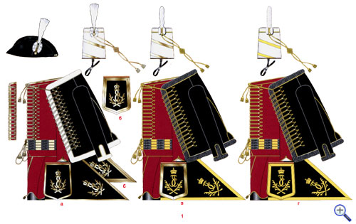 Униформа Осторожского гусарского полка российской армии, 1775 год: (художники В.Передерий и С.Попов)<br />          <strong>а</strong> — офицеры;<br />          <strong>б</strong> — штаб-офицеры;<br />          <strong>в</strong> — кадеты;<br />          <strong>г</strong> — рядовые.» border=»0″ class=»aligncenter» /></a><br />
<a rel=