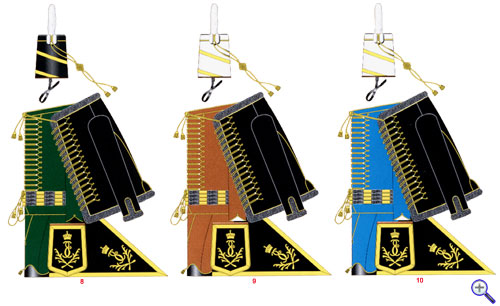 Униформа гусарских полков российской армии, 1775 год: (художники В.Передерий и С.Попов)<br />          <strong>8</strong> — Славянский гусарский полк;<br />          <strong>9</strong> — Иллирийский гусарский полк;<br />          <strong>10</strong> — Сербский гусарский полк;» border=»0″ class=»aligncenter» /></a><br />
<a rel=