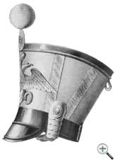 Гусарский кивер, вид слева.