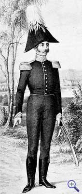 Офицер Ольвиопольского гусарского полка в виц-мундире, 1814 год.