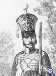 Русский гусарский кивер образца 1843 года.