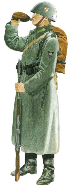 Рядовой горно-стрелковых частей  хорватской армии, декабрь 1943 год.