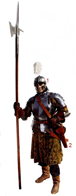 Униформа офицера венгерских пикинеров XVII века