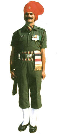 Полковая униформа Раджпутского полка (The Rajput Regiment).