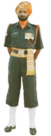 Полковая униформа Сикхского легкого пехотного полка (Sikh Light Infantry).