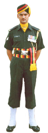 Полковая униформа Догрского полка (Dogra Regiment).