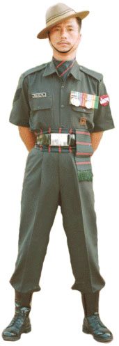 Полковая униформа 4-го полка гуркхских стрелков (4 Gorkha Rifles).