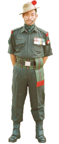 Полковая униформа 8-го полка гуркхских стрелков (8 Gorkha Rifles).