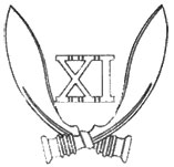 Полковая эмблема 11-го полка гуркхских стрелков (11 Gorkha Rifles).