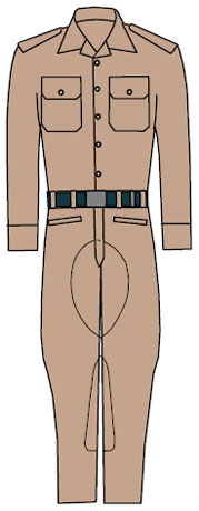 вариант униформы  генералов, офицеров и кадетов военно-учебных заведений Мексики для конно-спортивных мероприятий