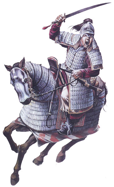 Тяжеловооруженный монгольский воин