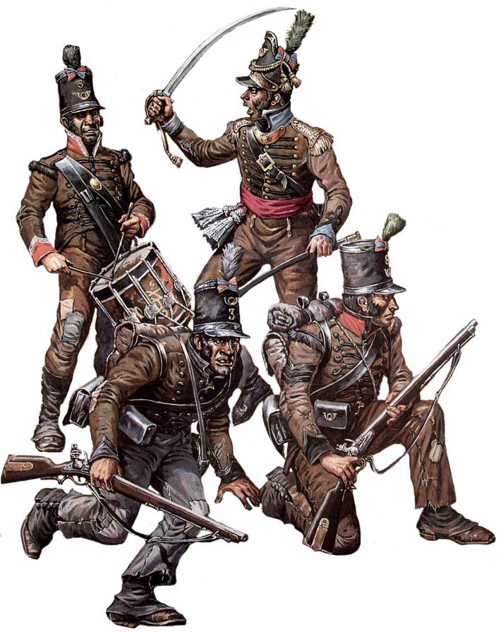 униформа касадорес португальской армии 1812 года