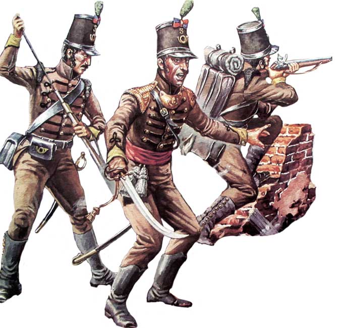 униформа касадорес португальской армии 1812 года
