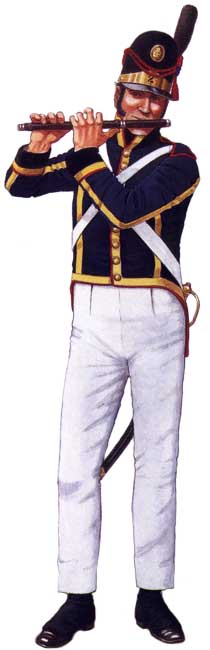 униформа португальской артиллериии  1806-1814 годов