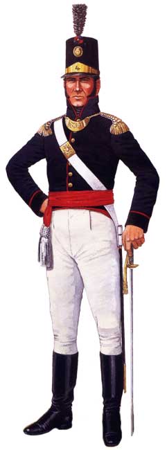 униформа португальской артиллериии  1806-1814 годов