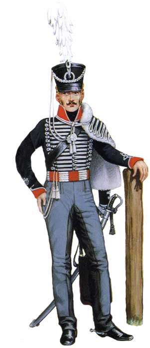 Униформа рядового Бранденбургского гусарского полка (№3), 1808-1813 годы - Uniforms Private Brandenburg Hussars (№3), 1808-1813 years.