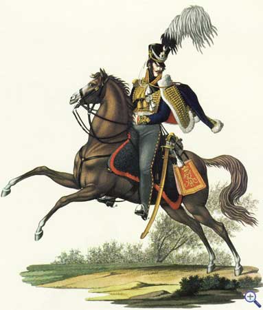 Офицер Образцового гусарского эскадрона, 1812-1814 годы - Officer Exemplary Hussars Squadron, 1812-1814 years