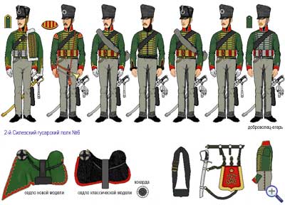 Униформа 2-го Силезского гусарского полка №6, 1815 год