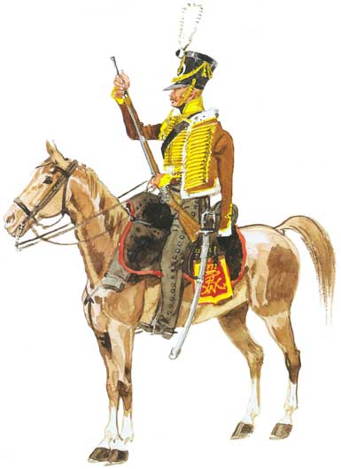 Парадная униформа рядового прусского Верхне-Силезского гусарского полка, 1812 год - Schicke Uniform gewöhnlichen preußischen Oberschlesischen Hussars, 1812