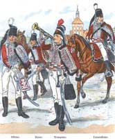 Гусары полка фон Гольца (von Goltz), 1792 год