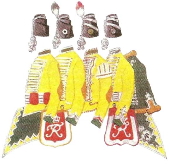 Униформа прусского гусарского батальона №11, 1792 год. Uniforms Prussian Hussar battalion №11, 1792.