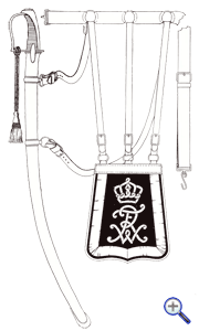 Поясной ремень, сабля и ташка прусских гусар.