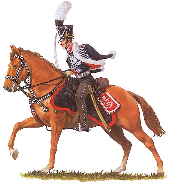 Униформа офицера прусского Бранденбургского гусарского полка, 1815 год - Uniformen Offizier preußischen Husaren Brandenburg 1815