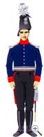 синий офицерский лейброк прусского Garde du Corps, 1815 год