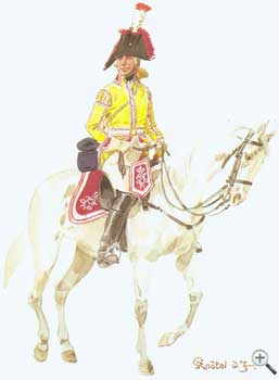 Униформа трубача прусского 2-го кирасирского полка («желтые всадники»), 1806 год - Uniforms trumpeter Prussian 2nd Cuirassier Regiment («yellow riders»), 1806