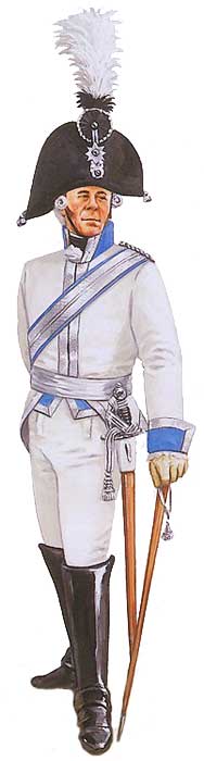Униформа офицера прусского кирассирского полка №11, 1806 год - Uniforms officer Prussian cuirassier regiment №11, 1806