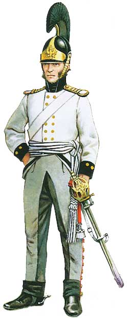 Униформа офицера Силезского кирасирского полка (№1), 1813 - Uniformen Offizier Silesian Kürassier-Regiment (№1) 1813