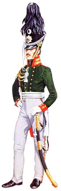 Офицер гвардейского егерского батальона, 1808-1814 годы