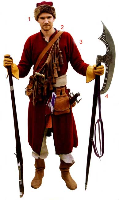 Униформа московского стрельца XVII века