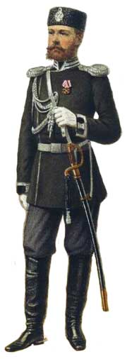 Парадная форма обер-офицера корпуса военных топографов в 1881 г.