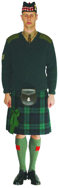 Униформа № 13А WO (уоррент-офицера) и SNCO (старшего унтер-офицера) Королевского полка Шотландии (Royal Regiment of Scotland). 