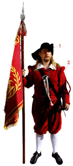 Знаменосец шведской армии XVII века