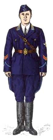 Форма одежды командного состава ВВС РККА 1937г.